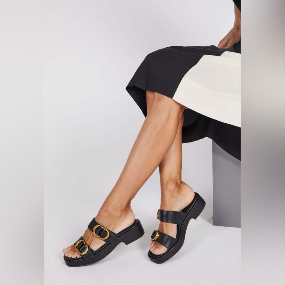 Intentionally Blank Orion Leather Slide Sandal - Picture 7 of 10